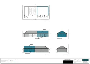 Architect Drawings, Planning Permission, Listed Building Consent for Repair and Rebuild of a Triple Garage at a Grade II Listed Building