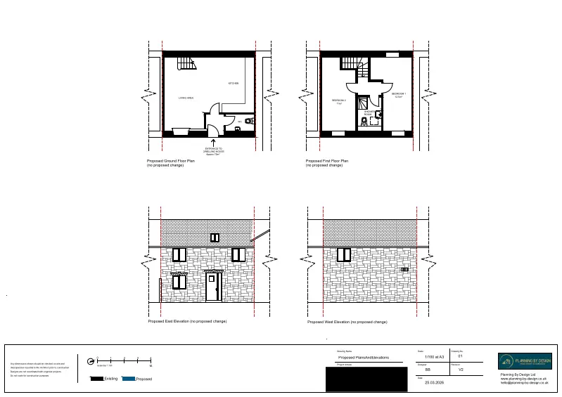 Architect Drawings and Planning Permission for Change of Use from Holiday Accommodation to a Dwellinghouse (Use Class C3)