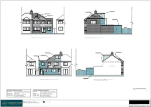 Architect Drawings and Planning Permission for Subdivision of a Dwelling to Create Two Flats, Extensions, Garage Conversion and Solar Panels