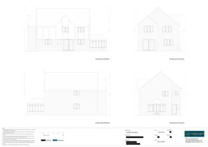Architect Drawings and Planning Permission for External Rendering and Replacement Windows and Doors in a Conservation Area